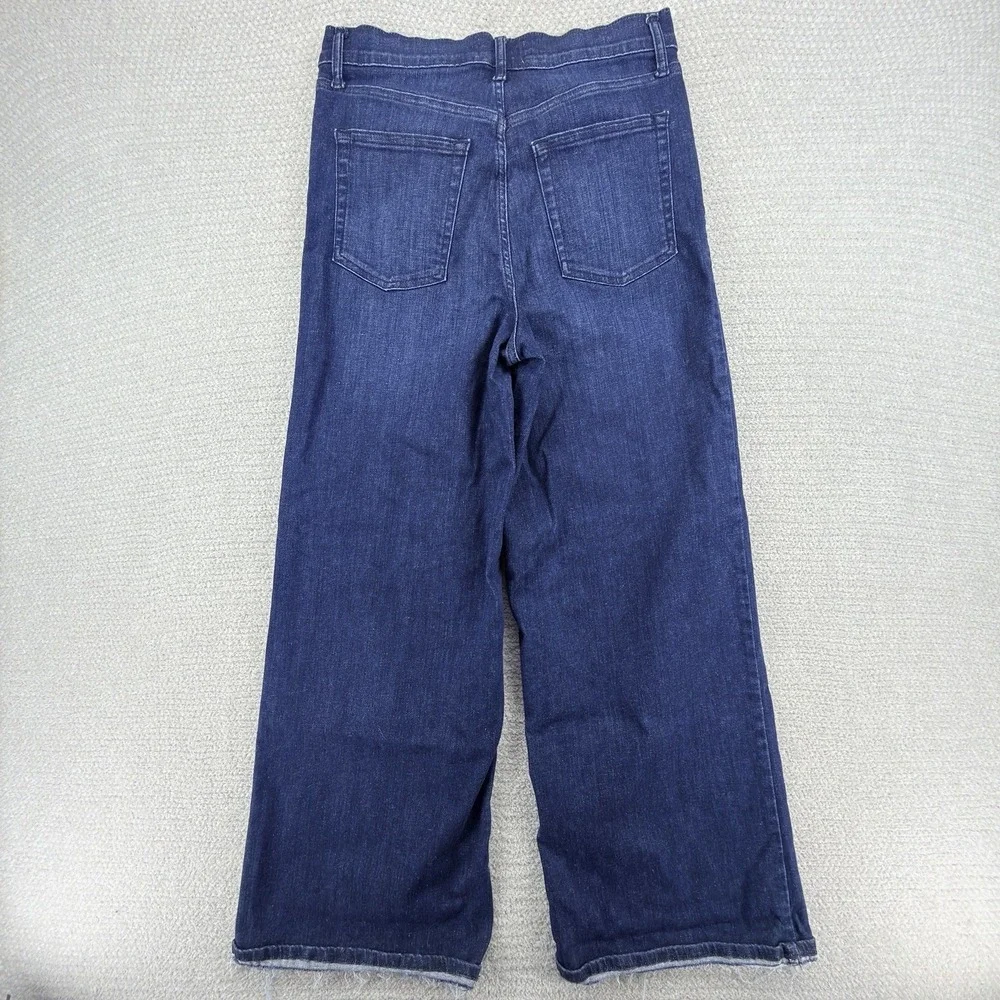 FRAME Le Palazzo Crop Jeans Womens 30 Guilty Wide Leg High Rise Blue